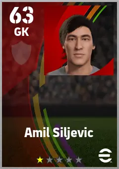 Amil Siljevic eFootball 2026 player card — 63 OVR GK