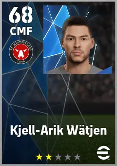 Kjell-Arik Watjen eFootball 2026 player card, 68 OVR CMF