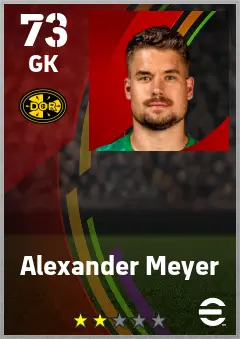 Alexander Meyer eFootball 2026 player card — 73 OVR GK