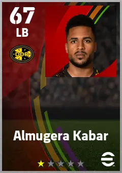 Almugera Kabar eFootball 2026 player card — 67 OVR LB