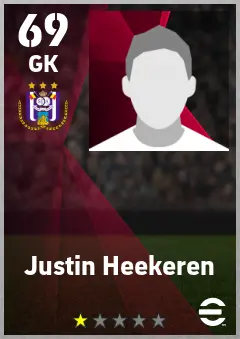 Justin Heekeren eFootball 2026 player card — 69 OVR GK