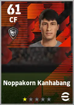Noppakorn Kanhabang eFootball 2026 player card — 61 OVR CF