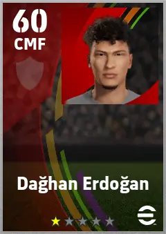 Daghan Erdogan eFootball 2026 player card — 60 OVR CMF