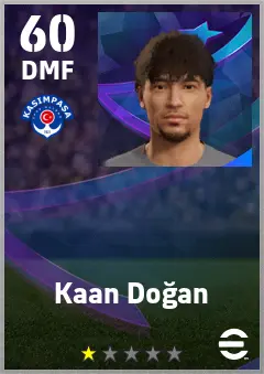 Kaan Dogan eFootball 2026 player card — 60 OVR DMF