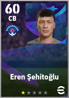 Eren Sehitoglu eFootball 2026 player card — 60 OVR CB