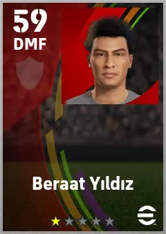 Beraat Yildiz eFootball 2026 player card — 59 OVR DMF