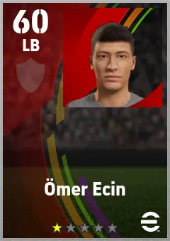 Omer Ecin eFootball 2026 player card — 60 OVR LB