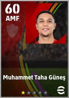 Muhammet Taha Gunes eFootball 2026 player card — 60 OVR AMF