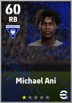 Michael Ani eFootball 2026 player card — 60 OVR RB