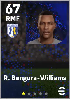 R. Bangura-Williams eFootball 2026 player card — 67 OVR RMF