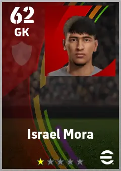 Israel Mora eFootball 2026 player card — 62 OVR GK