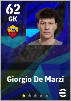 Giorgio De Marzi eFootball 2026 player card — 62 OVR GK