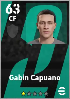 Gabin Capuano eFootball 2026 player card — 63 OVR CF
