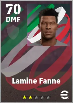 Lamine Fanne eFootball 2026 player card — 70 OVR DMF