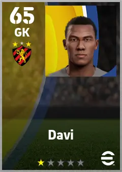 Davi eFootball 2026 player card — 65 OVR GK