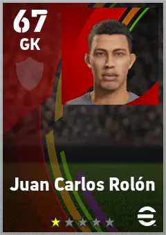 Juan Carlos Rolon eFootball 2026 player card — 67 OVR GK