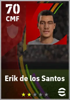 Erik de los Santos eFootball 2026 player card — 70 OVR CMF