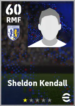 Sheldon Kendall eFootball 2026 player card — 60 OVR RMF