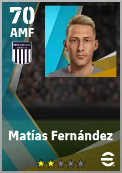 Matias Fernandez eFootball 2026 player card — 70 OVR AMF