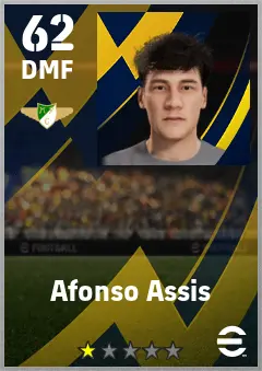Afonso Assis eFootball 2026 player card — 62 OVR DMF