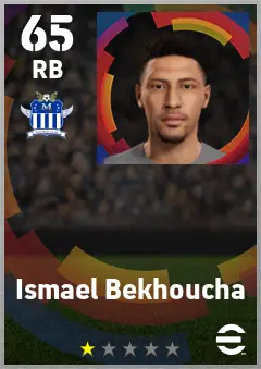 Ismael Bekhoucha eFootball 2026 player card — 65 OVR RB