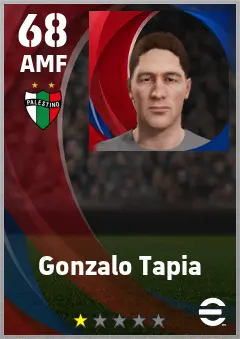 Gonzalo Tapia eFootball 2026 player card — 68 OVR AMF