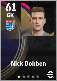 Nick Dobben eFootball 2026 player card — 61 OVR GK
