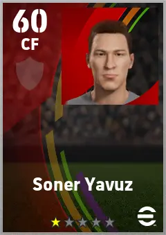 Soner Yavuz eFootball 2026 player card — 60 OVR CF