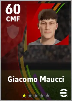 Giacomo Maucci eFootball 2026 player card — 60 OVR CMF