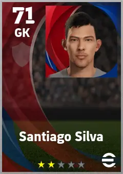 Santiago Silva eFootball 2026 player card — 71 OVR GK
