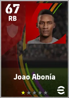 Joao Abonia eFootball 2026 player card — 67 OVR RB