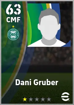 Dani Gruber eFootball 2026 player card — 63 OVR CMF