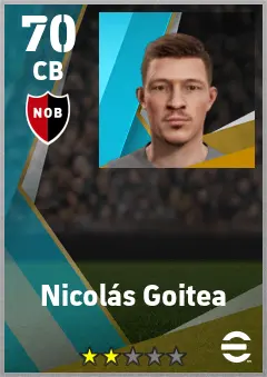 Nicolas Goitea eFootball 2026 player card — 70 OVR CB