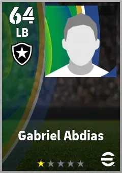 Gabriel Abdias eFootball 2026 player card — 64 OVR LB