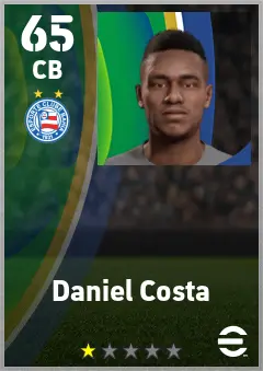 Daniel Costa eFootball 2026 player card — 65 OVR CB
