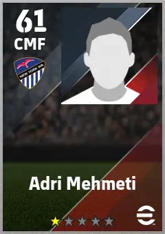 Adri Mehmeti eFootball 2026 player card — 61 OVR CMF