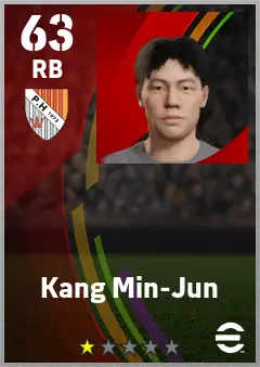 Kang Min-Jun eFootball 2026 player card — 63 OVR RB