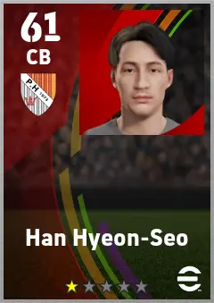 Han Hyeon-Seo eFootball 2026 player card — 61 OVR CB
