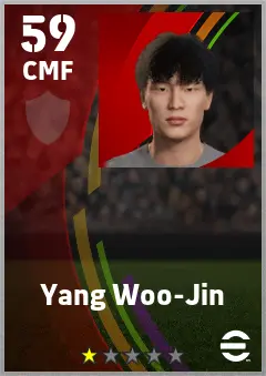 Yang Woo-Jin eFootball 2026 player card — 59 OVR CMF