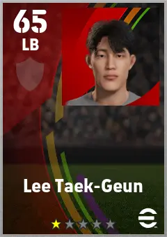 Lee Taek-Geun eFootball 2026 player card — 65 OVR LB