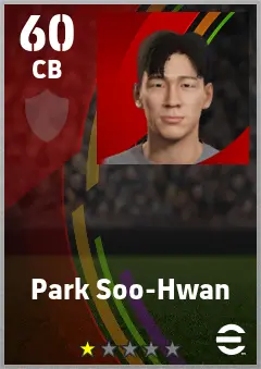 Park Soo-Hwan eFootball 2026 player card — 60 OVR CB