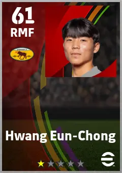 Hwang Eun-Chong eFootball 2026 player card — 61 OVR RMF