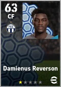 Damienus Reverson eFootball 2026 player card — 63 OVR CF