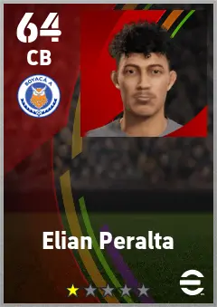 Elian Peralta eFootball 2026 player card — 64 OVR CB