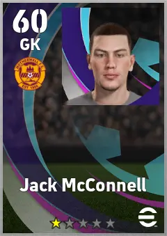 Jack McConnell eFootball 2026 player card, 60 OVR GK