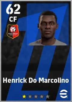 Henrick Do Marcolino eFootball 2026 player card — 62 OVR CF