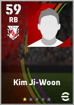 Kim Ji-Woon eFootball 2026 player card — 59 OVR RB
