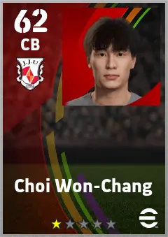 Choi Won-Chang eFootball 2026 player card — 62 OVR CB