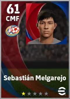 Sebastian Melgarejo eFootball 2026 player card — 61 OVR CMF