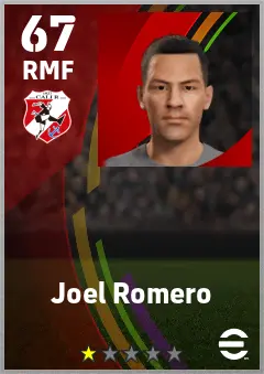 Joel Romero eFootball 2026 player card — 67 OVR RMF